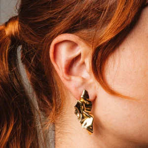 SarahBijoux Draped Gold Vermeil Earrings