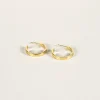 SarahBijoux Fossil Gold vermeil Hoops