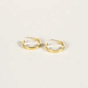 SarahBijoux Fossil Gold vermeil Hoops