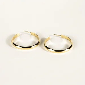 SarahBijoux Half round gold vermeil hoops
