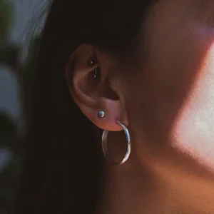 SarahBijoux Half round gold vermeil hoops