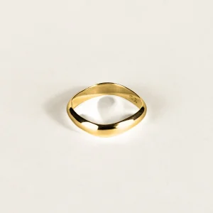 SarahBijoux Half Round Square Gold Ring