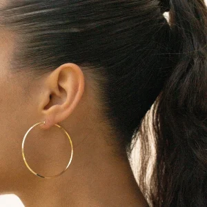 SarahBijoux Large cape gold vermeil hoops