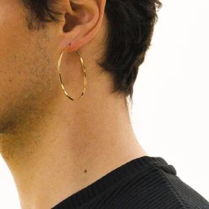 SarahBijoux Large cape gold vermeil hoops