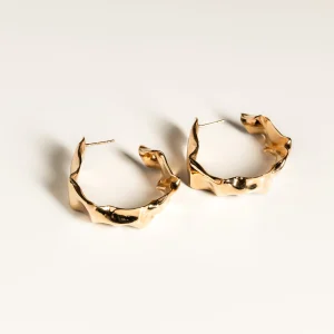 SarahBijoux Large Crisp Gold Vermeil Hoops