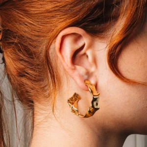 SarahBijoux Large Crisp Gold Vermeil Hoops