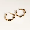 SarahBijoux Large Ribbon Gold Vermeil Hoops