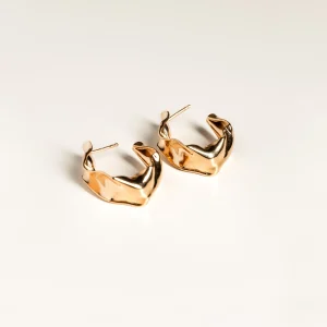 SarahBijoux Medium Crisp Gold Vermeil Hoops
