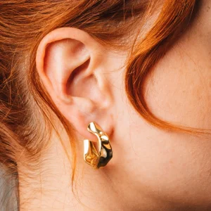 SarahBijoux Medium Crisp Gold Vermeil Hoops