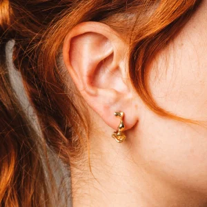 SarahBijoux Medium Ribbon Gold Vermeil Hoops