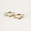 SarahBijoux Medium Triplet Gold Vermeil Hoops