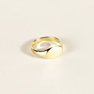 SarahBijoux Mini Gold Classic Signet Ring