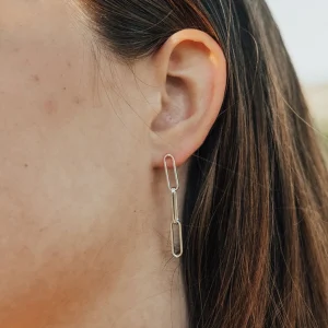 SarahBijoux Paper Clip Chain Earrings