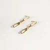 SarahBijoux Paper Clip Chain Gold Vermeil Earrings