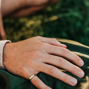 SarahBijoux Rectangular Gold Ring