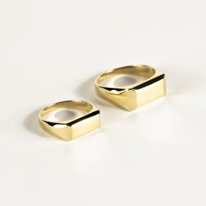 SarahBijoux Rectangular Gold Ring