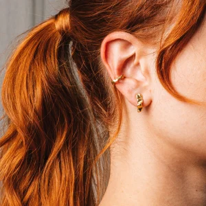 SarahBijoux Ribbon Gold Vermeil Ear Cuff
