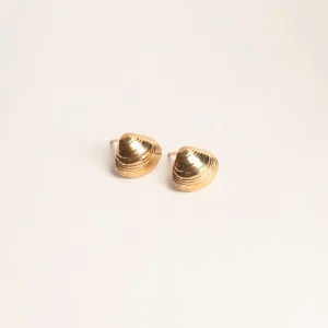 SarahBijoux Shell Gold Vermeil Studs
