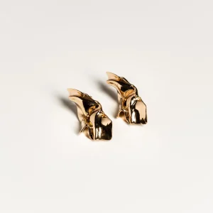 SarahBijoux Small Draped Gold Vermeil Earrings