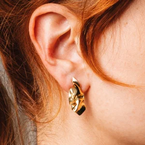 SarahBijoux Small Draped Gold Vermeil Earrings