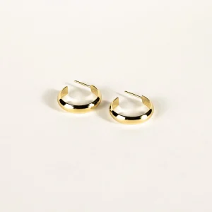 SarahBijoux Small Half Round Gold Vermeil Hoops