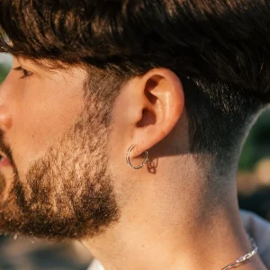 SarahBijoux Small Paper Clip Gold Vermeil Hoops