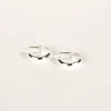 SarahBijoux Small Square Half Round Hoops