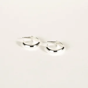 SarahBijoux Small Square Half Round Hoops