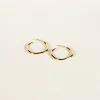 SarahBijoux Small Square Wire Gold Vermeil Hoops