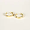 SarahBijoux Square Flat Gold Vermeil Hoops