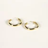 SarahBijoux Square Half Round Gold Vermeil Hoops