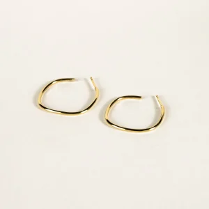 SarahBijoux Square Wire Gold Vermeil Hoops